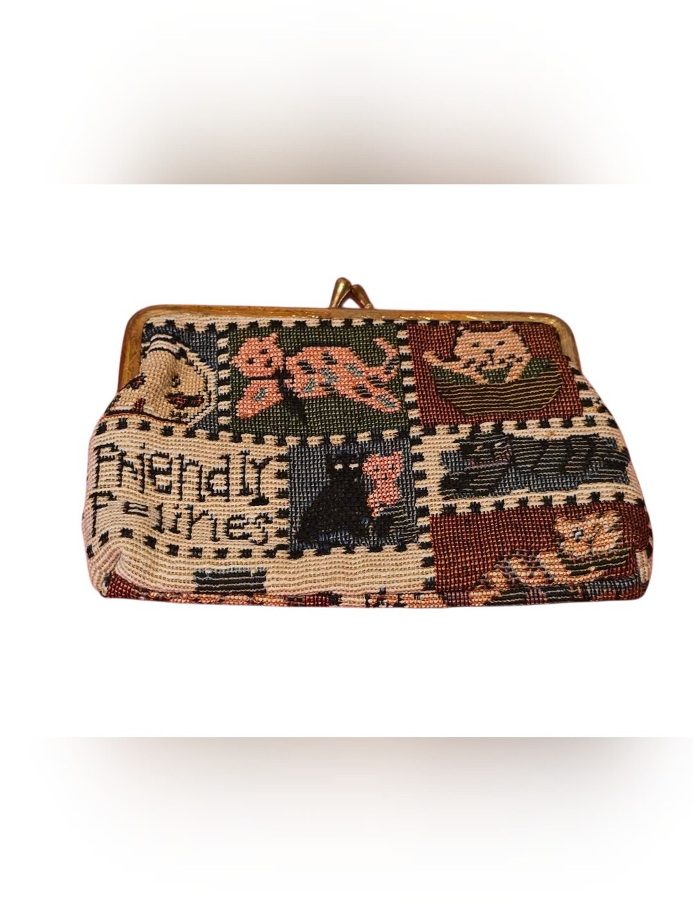 Vintage | Tapestry Coin Purse Clasp Wallet